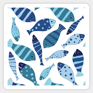 Seamless vector pattern of fish Sticker